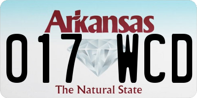 AR license plate 017WCD