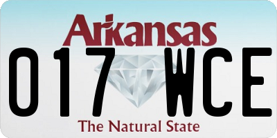 AR license plate 017WCE