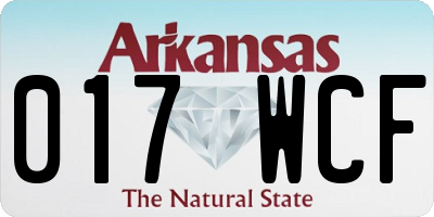 AR license plate 017WCF