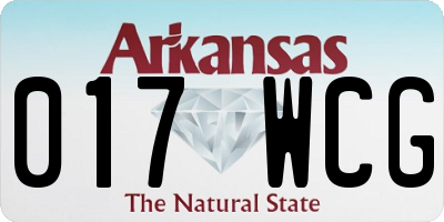 AR license plate 017WCG