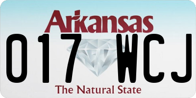AR license plate 017WCJ