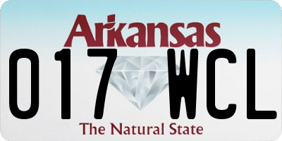 AR license plate 017WCL