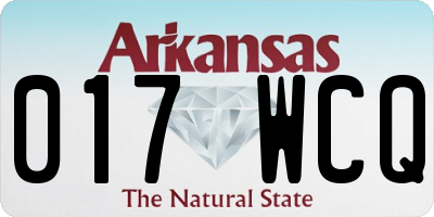 AR license plate 017WCQ