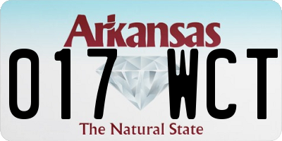 AR license plate 017WCT