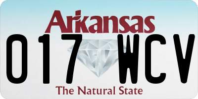 AR license plate 017WCV