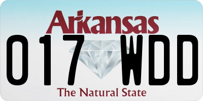 AR license plate 017WDD