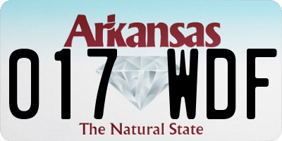 AR license plate 017WDF