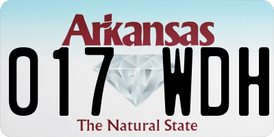 AR license plate 017WDH