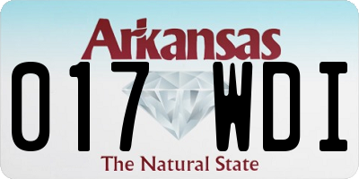 AR license plate 017WDI