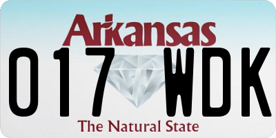 AR license plate 017WDK