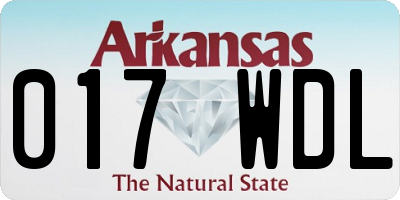 AR license plate 017WDL
