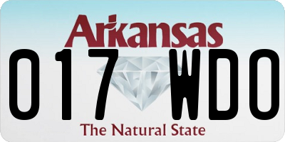 AR license plate 017WDO