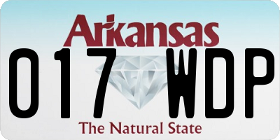 AR license plate 017WDP