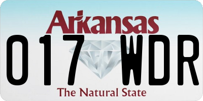 AR license plate 017WDR