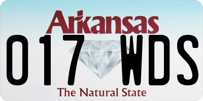 AR license plate 017WDS