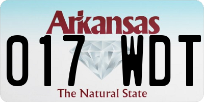 AR license plate 017WDT
