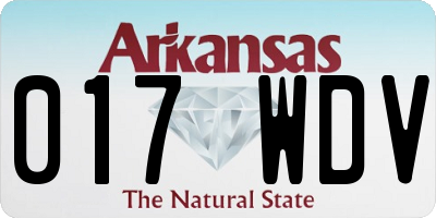 AR license plate 017WDV