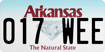 AR license plate 017WEE