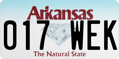 AR license plate 017WEK