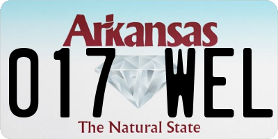 AR license plate 017WEL