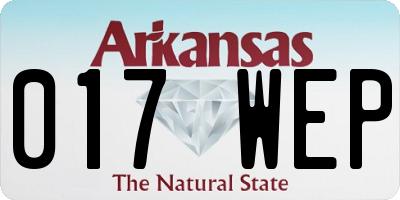 AR license plate 017WEP