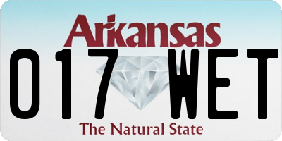 AR license plate 017WET