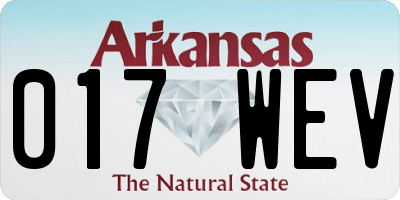 AR license plate 017WEV