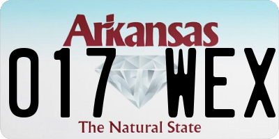 AR license plate 017WEX