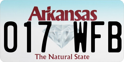 AR license plate 017WFB