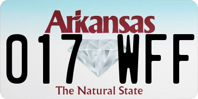 AR license plate 017WFF