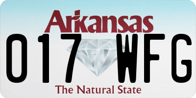 AR license plate 017WFG
