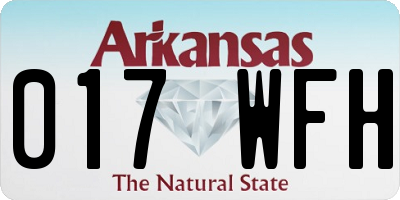 AR license plate 017WFH