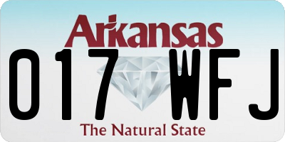 AR license plate 017WFJ