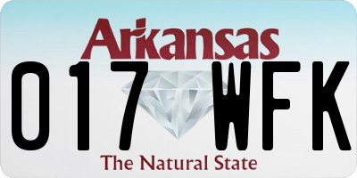AR license plate 017WFK