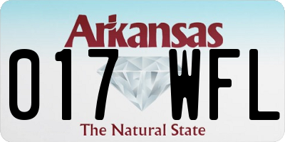 AR license plate 017WFL