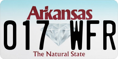 AR license plate 017WFR
