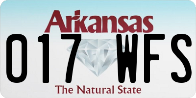 AR license plate 017WFS