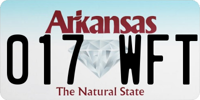 AR license plate 017WFT