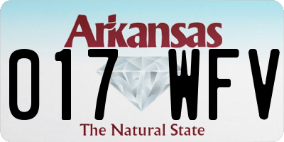 AR license plate 017WFV