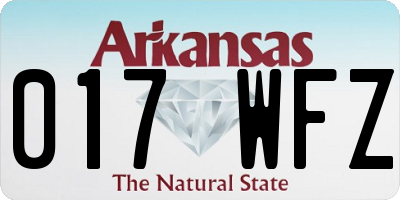 AR license plate 017WFZ