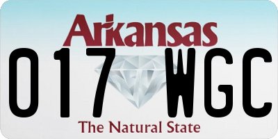 AR license plate 017WGC