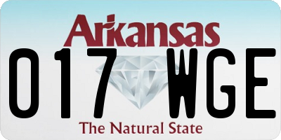 AR license plate 017WGE