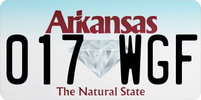 AR license plate 017WGF