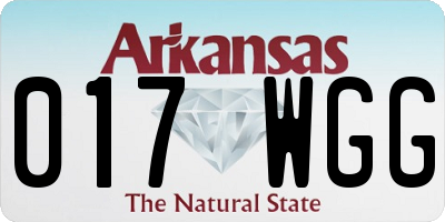 AR license plate 017WGG