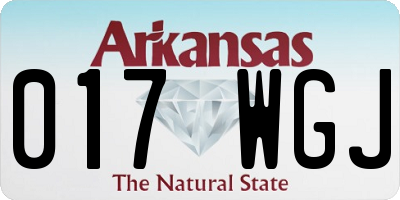 AR license plate 017WGJ