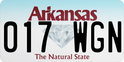 AR license plate 017WGN
