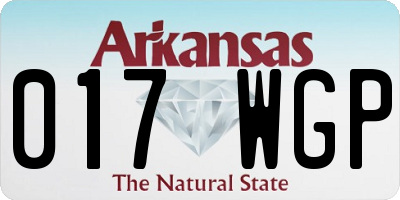 AR license plate 017WGP