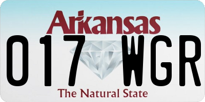 AR license plate 017WGR