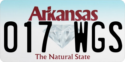 AR license plate 017WGS