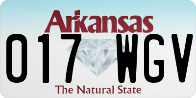 AR license plate 017WGV